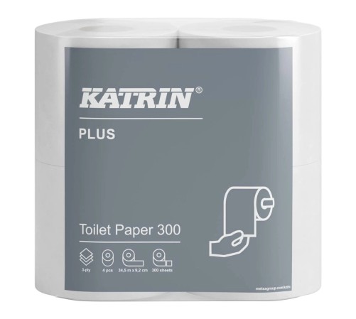 Katrin Plus WC-paperirulla 300 arkkia 3-kerroksinen 60rll