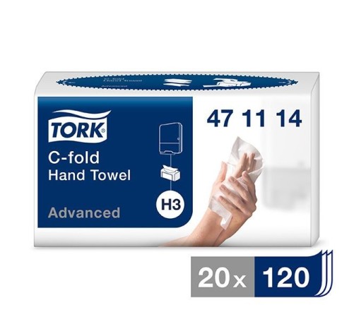 Tork H3 Advanced käsipyyhe C-taitto 2-krs valkoinen 2400ark