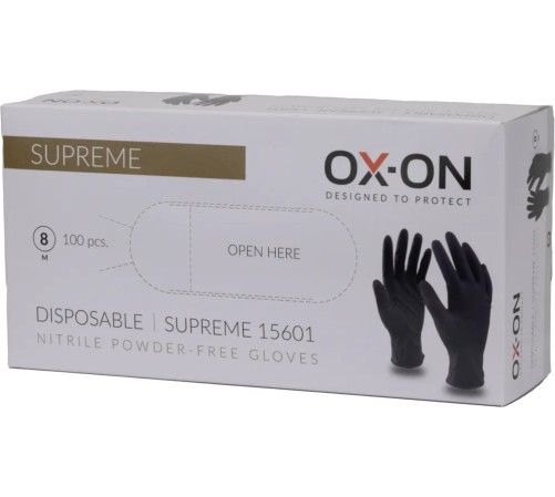 15601 Vahva sileä nitriilikäsine musta
