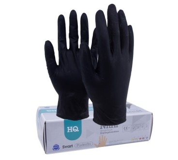 HQ vahva elintarvike nitriilikäsine, musta