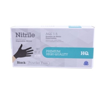 HQ vahva elintarvike nitriilikäsine, musta