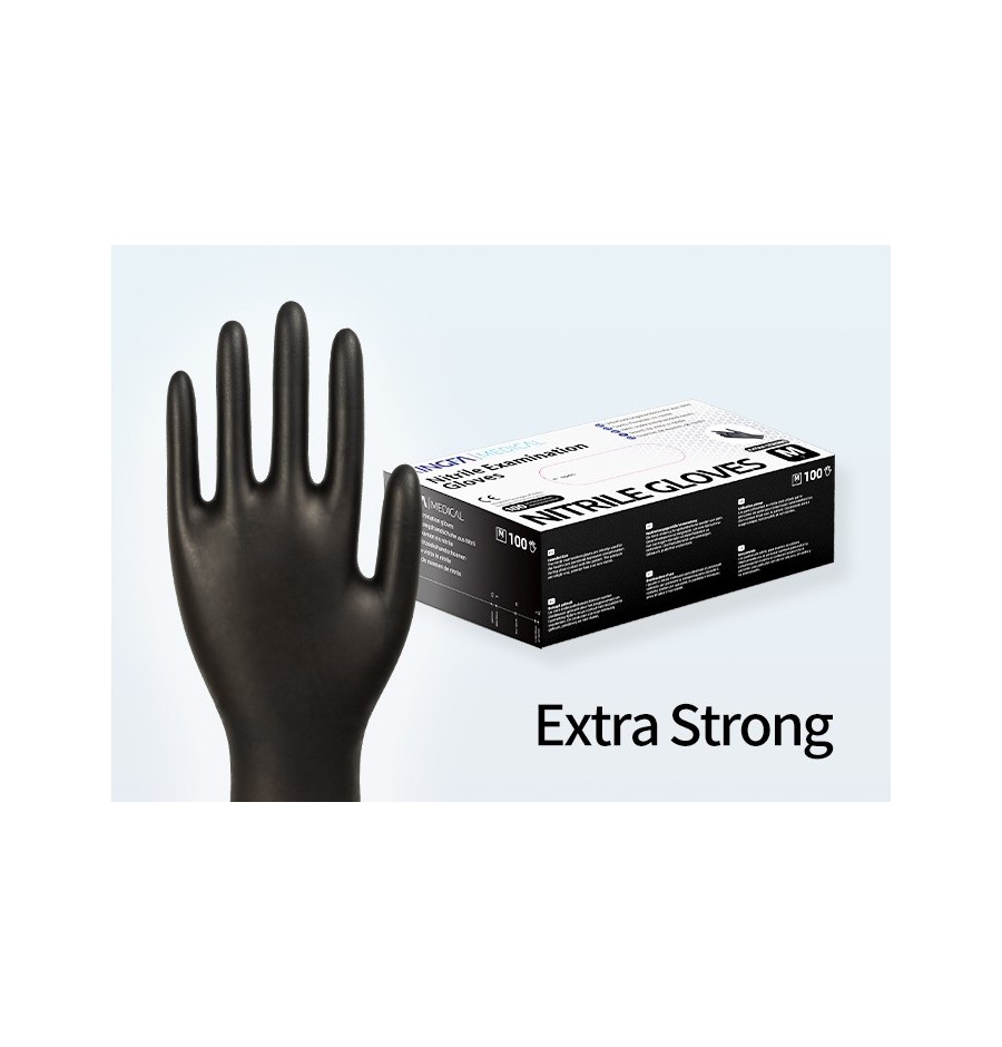 Vahva nitriilikäsine musta